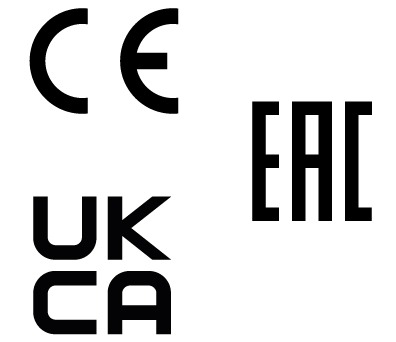 Logotipos de las certificaciones y marcados necesarios para exportar células de carga a distintos países