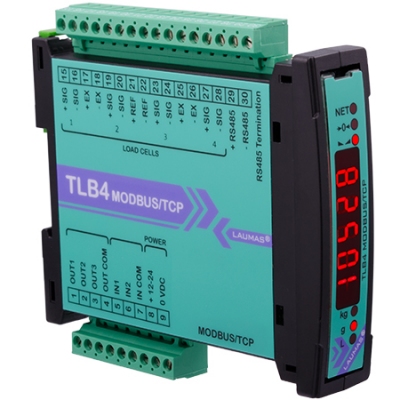 TLB4 MODBUS/TCP - TRASMETTITORE DI PESO DIGITALE (RS485 - Modbus/TCP )