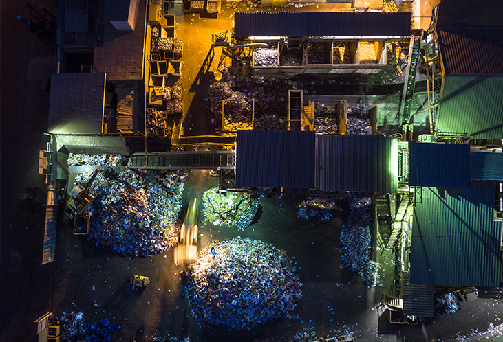 Lösungen für Recycling-, Abfallentsorgungsanlage und erneuerbare Energieerzeugung.