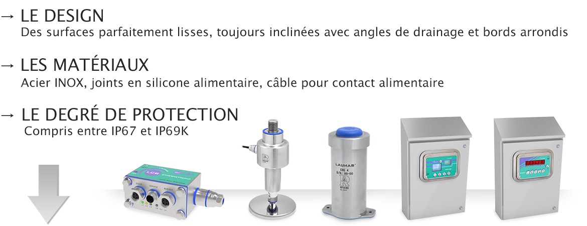 Systèmes de pesage hygiéniques, certifés et assainissables