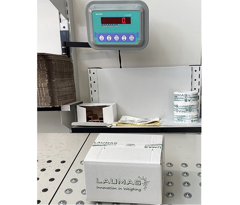 Weighing platform with LAUMAS WLIGHT weight indicator