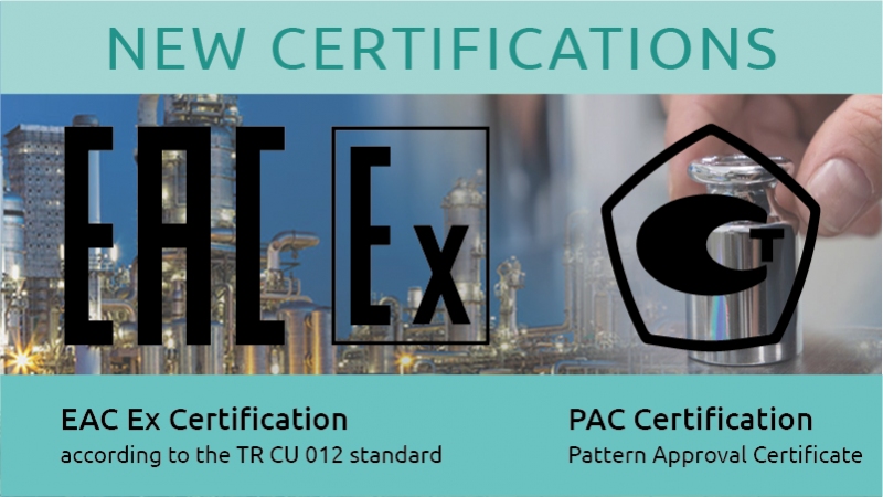 EAC Ex and PAC: new certifications