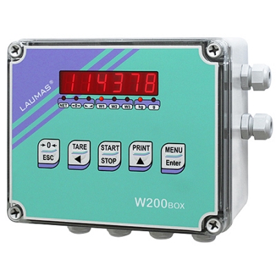 W200BOX - WEIGHT INDICATOR INTO IP67 BOX (for weighing and batching)